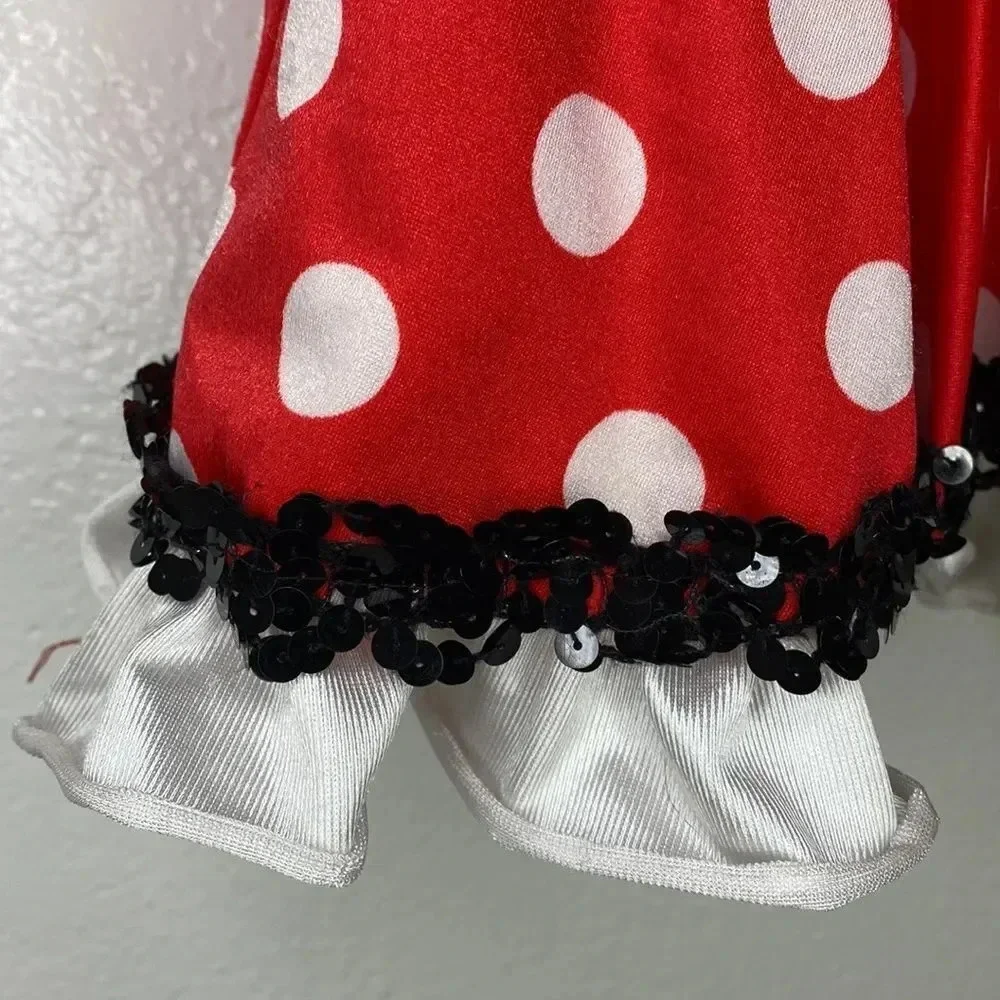 Minnie Mouse Costume Halloween Sequin Ears Estimated Size 5-6 Girls Kids